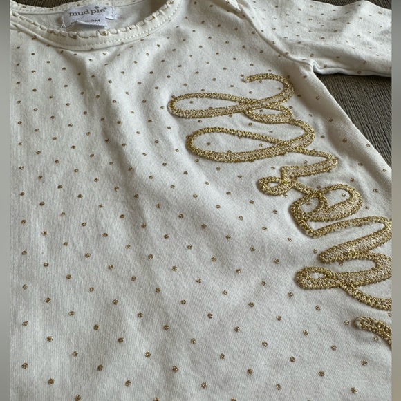 Mud Pie 0-3 months gown with matching cap - Picture 5 of 9